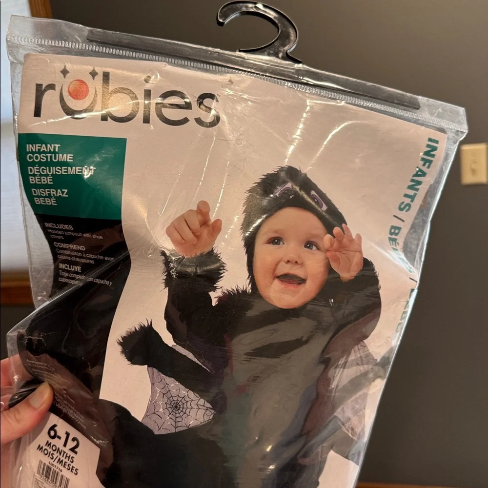 Rubie's Infant Black Furry Spider Costume 6-12 Month Halloween - Picture 9 of 9